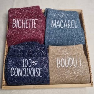 Chaussettes pailletées personnalisées